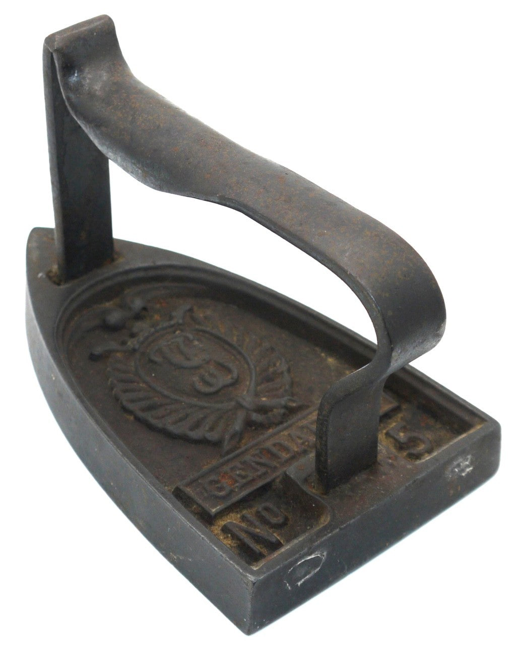 Ferro da Stiro Gendarme N°5 in Ghisa con Stemma Araldico Francia-Epoca: fine ’800