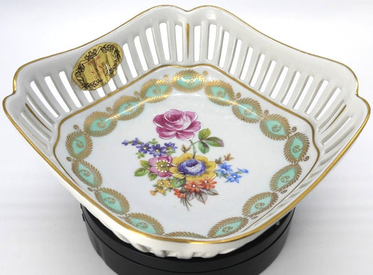 Coupe à fruits/centre de table en porcelaine de Saxe - Période : 1970-1980