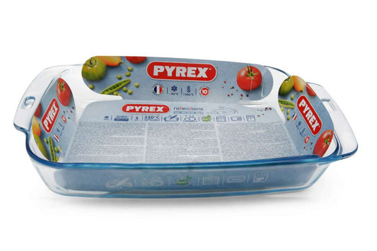 Set 2 pirofile Pyrex – Rettangolare 3.9L + Semisfera 2.8L dettaglio articolo rettangolare