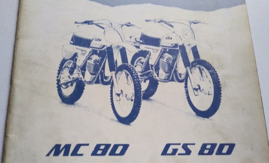 Catalogo Originale pezzi di ricambio KTM MC80-GS80-Epoca:1979