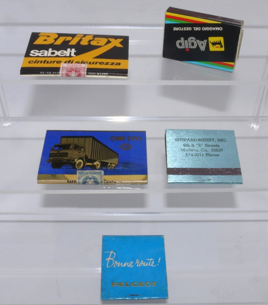Set No. 3 - Vintage Matchboxes - Automotive - 5pcs - Period: 1970/80/90