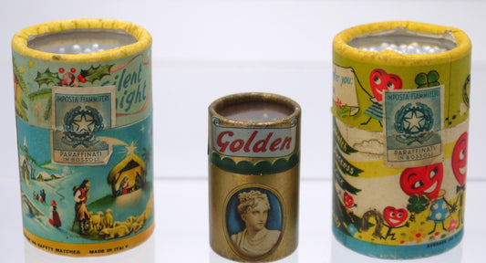 Set No. 1 - Vintage Matchboxes - Cylindrical Packs - 5 pcs - Period: 1950/60