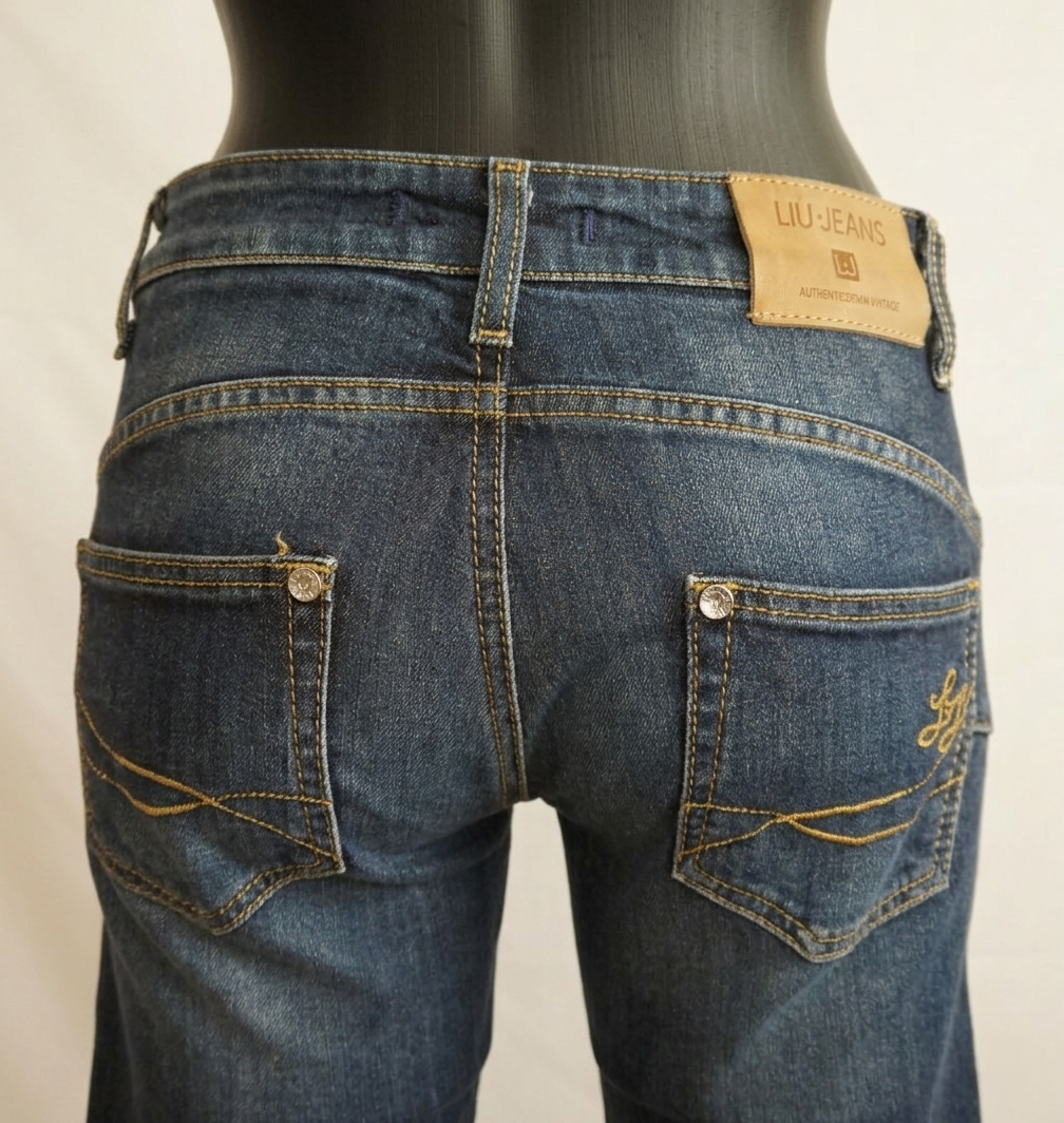 Jeans LIU JO Palazzo – Denim dettaglio vista posteriore con logo