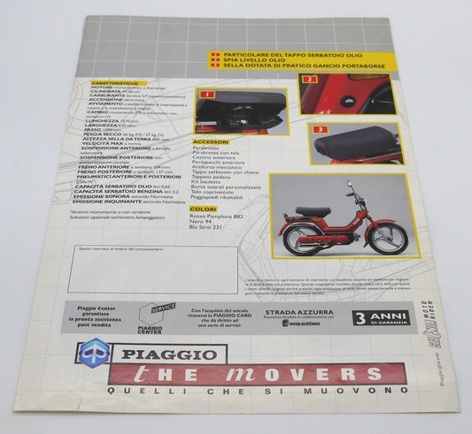 Brochure di vendita/pubblicità- Piaggio Si Mix- Epoca: 1997