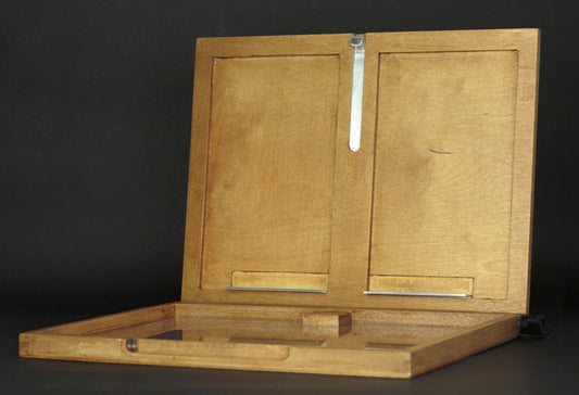 Pochade standard en bois de hêtre et de bouleau, fabriquée à la main