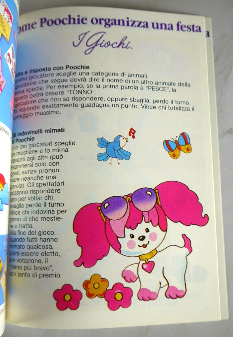 Poochie "Il mondo dell'amicizia" - Giochi e Consigli vista foglio interno organizzare una festa