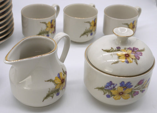 Service à café 12 pièces - Porcelaine Tognana, fabriqué en Italie - Période : 1970-1980