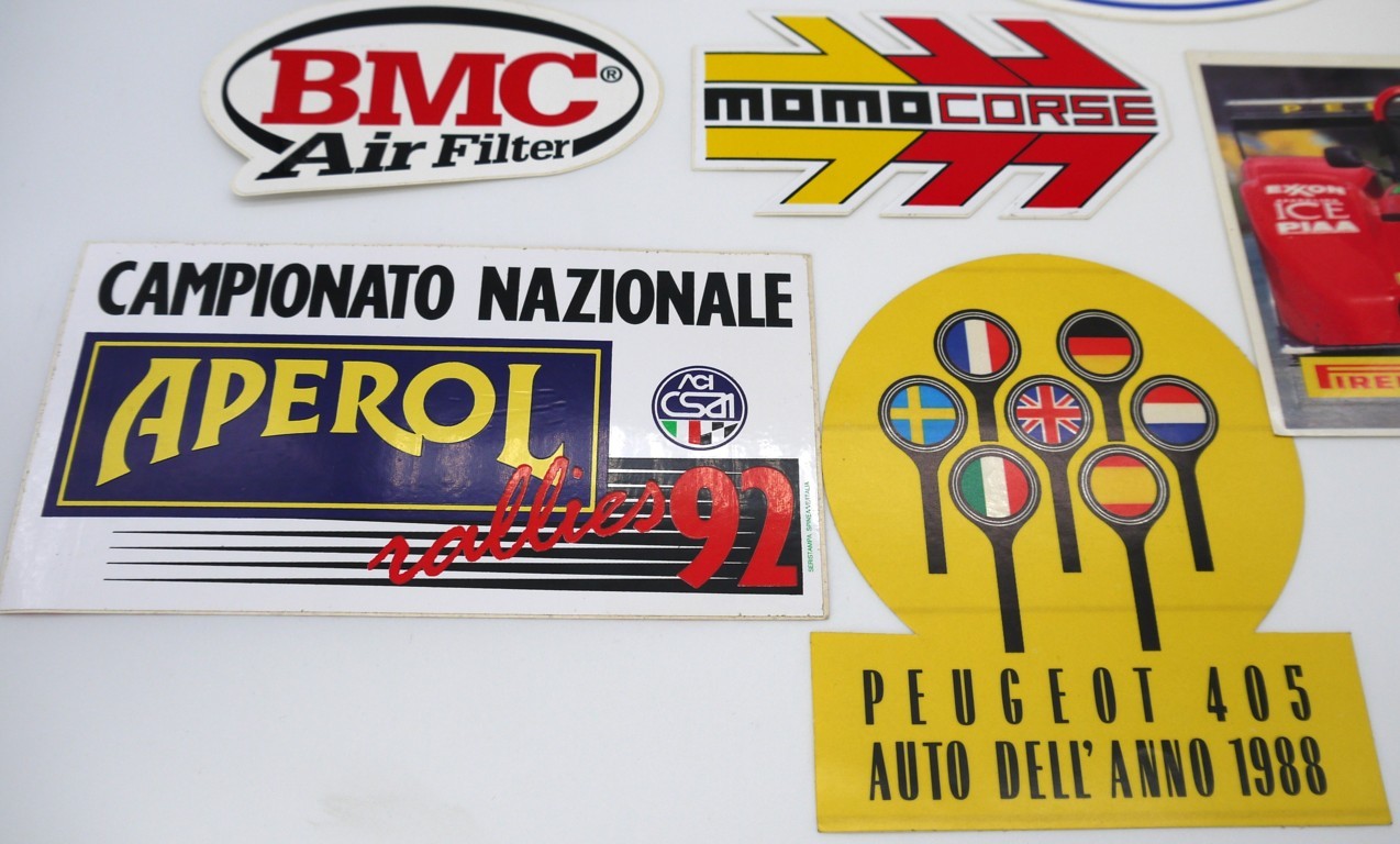 Stickers vintage Originali "Automobilismo anni 80/90" -10 pz-