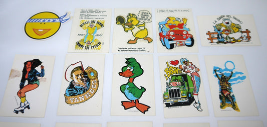 Stickers vintage "Quelli del panino -Prima e seconda serie" -30 pz- Epoca:1985/86