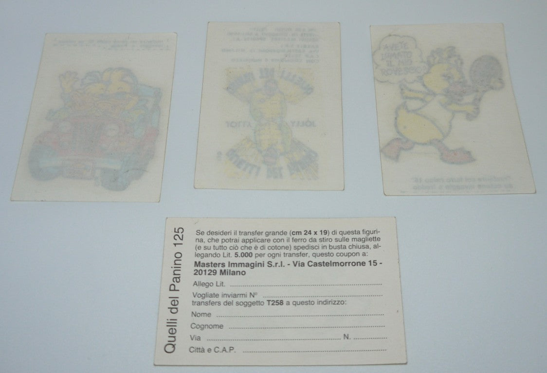 Stickers vintage "Quelli del panino -Prima e seconda serie" -30 pz- Epoca:1985/86