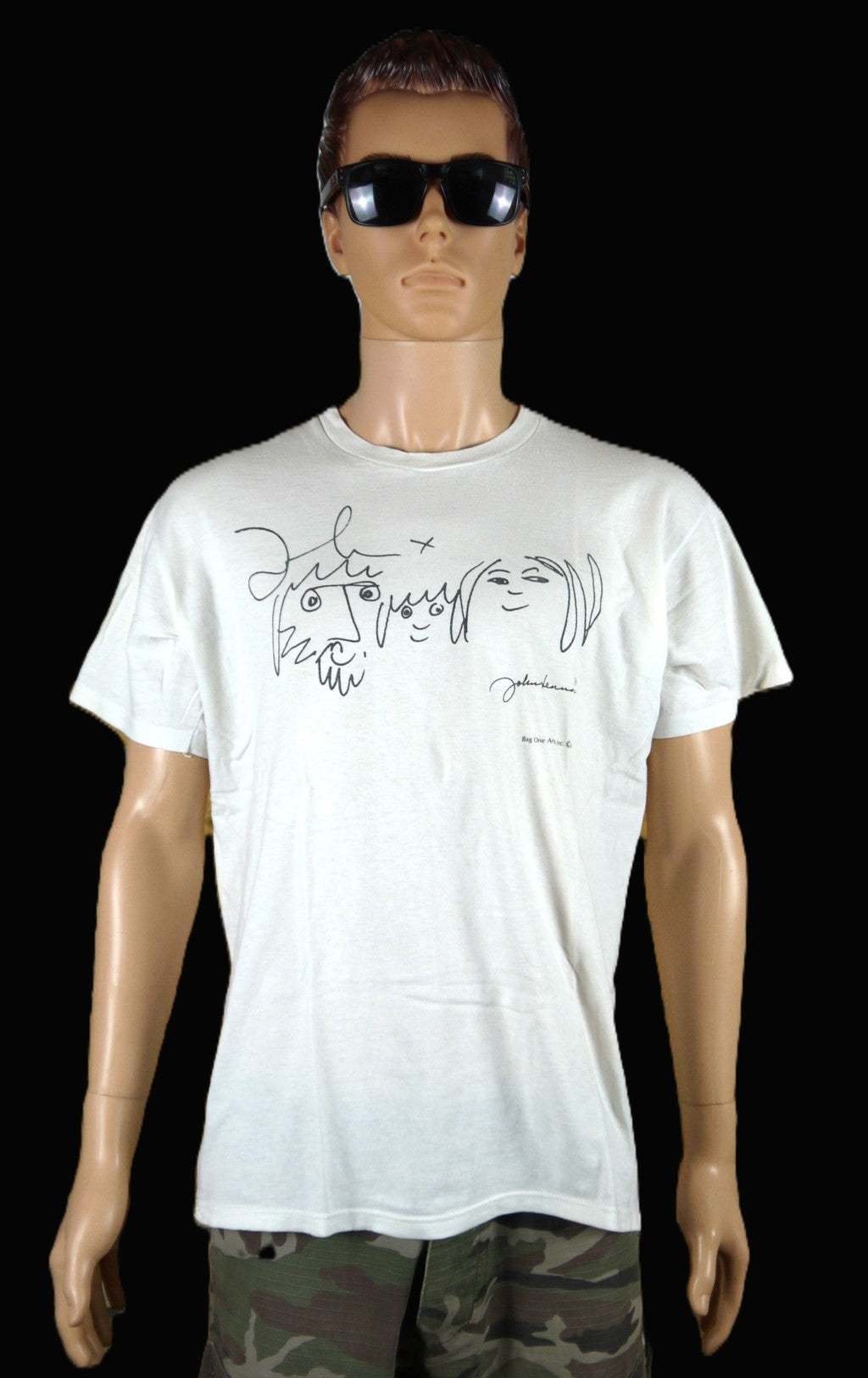 T-Shirt John Lennon Self Portrait & Yoko Ono – Bag One Arts Inc. © 1989 – Seiko Edition vista frontale