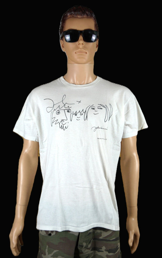 T-Shirt John Lennon Self Portrait & Yoko Ono – Bag One Arts Inc. © 1989 – Seiko Edition vista frontale