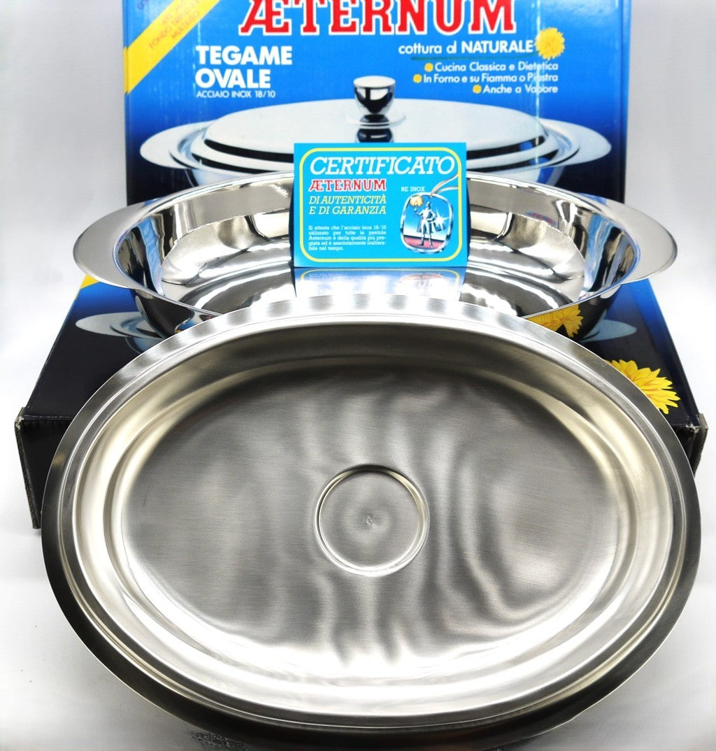 Tegame ovale con coperchio Aeternum dettaglio interno