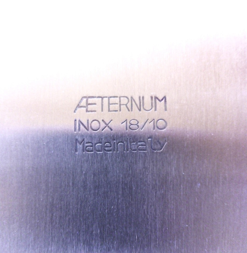 Tegame ovale (1pz) Aeternum acciaio inox 18/10 con coperchio – Epoca: Fine anni ’90 – primi anni 2000