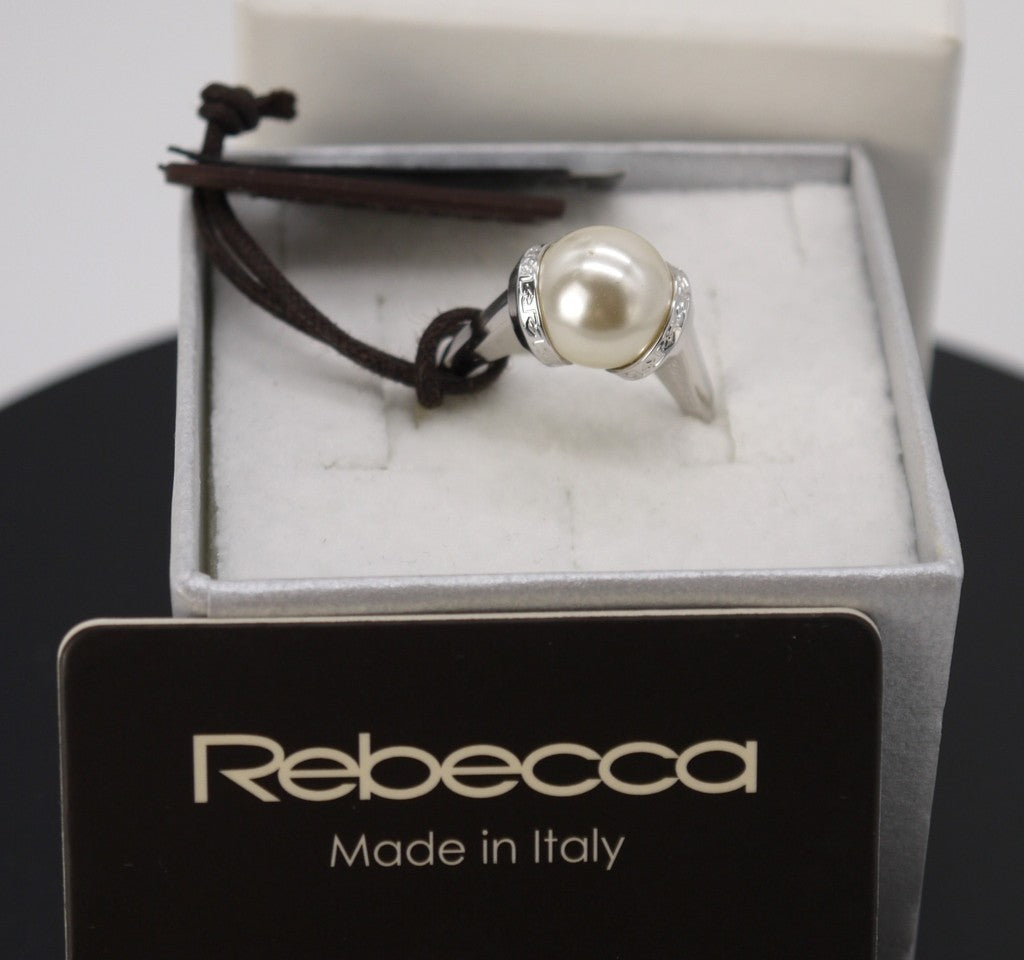 Anello da Donna Rebecca con Perla Bianca-cod-BHOABB62