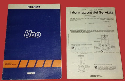 Original Fiat Uno Workshop Service Manual - Period: 1983