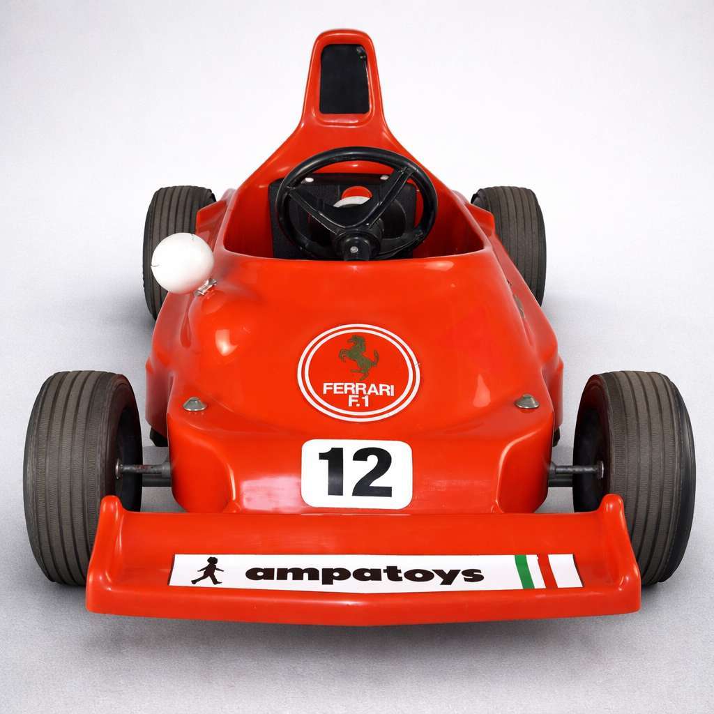 Pedal Car Ampatoys Ferrari F1 n.12 vintage vista frontale