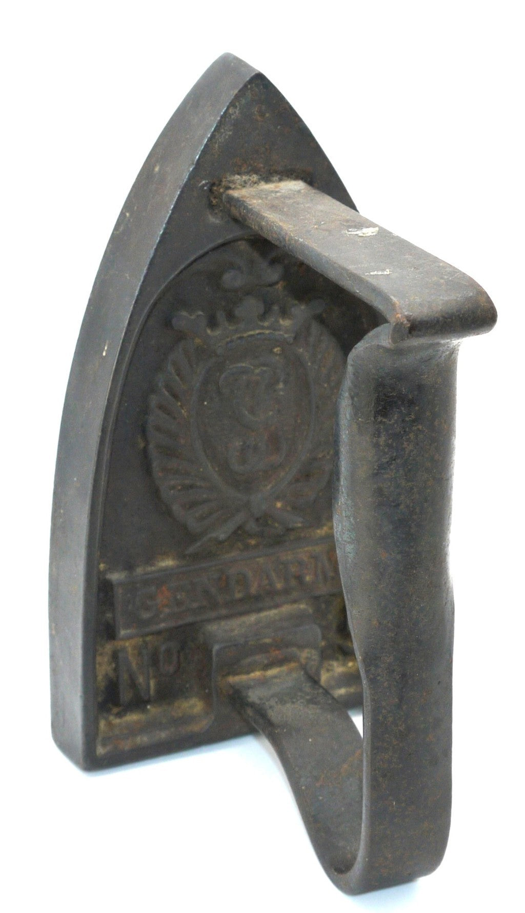 Ferro da Stiro Gendarme N°5 in Ghisa con Stemma Araldico Francia-Epoca: fine ’800