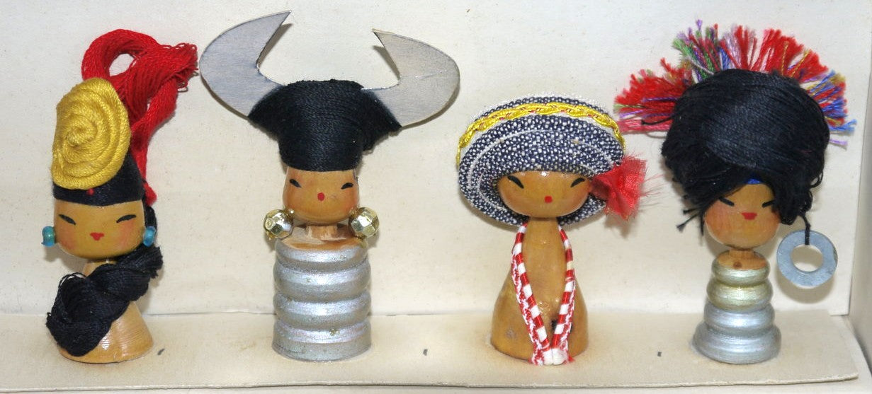 Bamboline folkloristiche Asiatiche-Epoca: anni 80