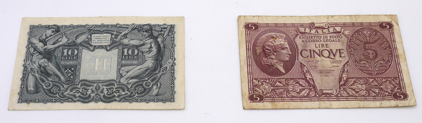 Lotto n°1- 4 Banconote della Repubblica Italiana- Epoca: 1944-1951