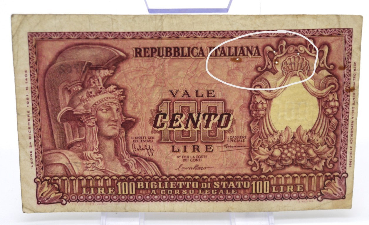 Lotto n°1- 4 Banconote della Repubblica Italiana- Epoca: 1944-1951