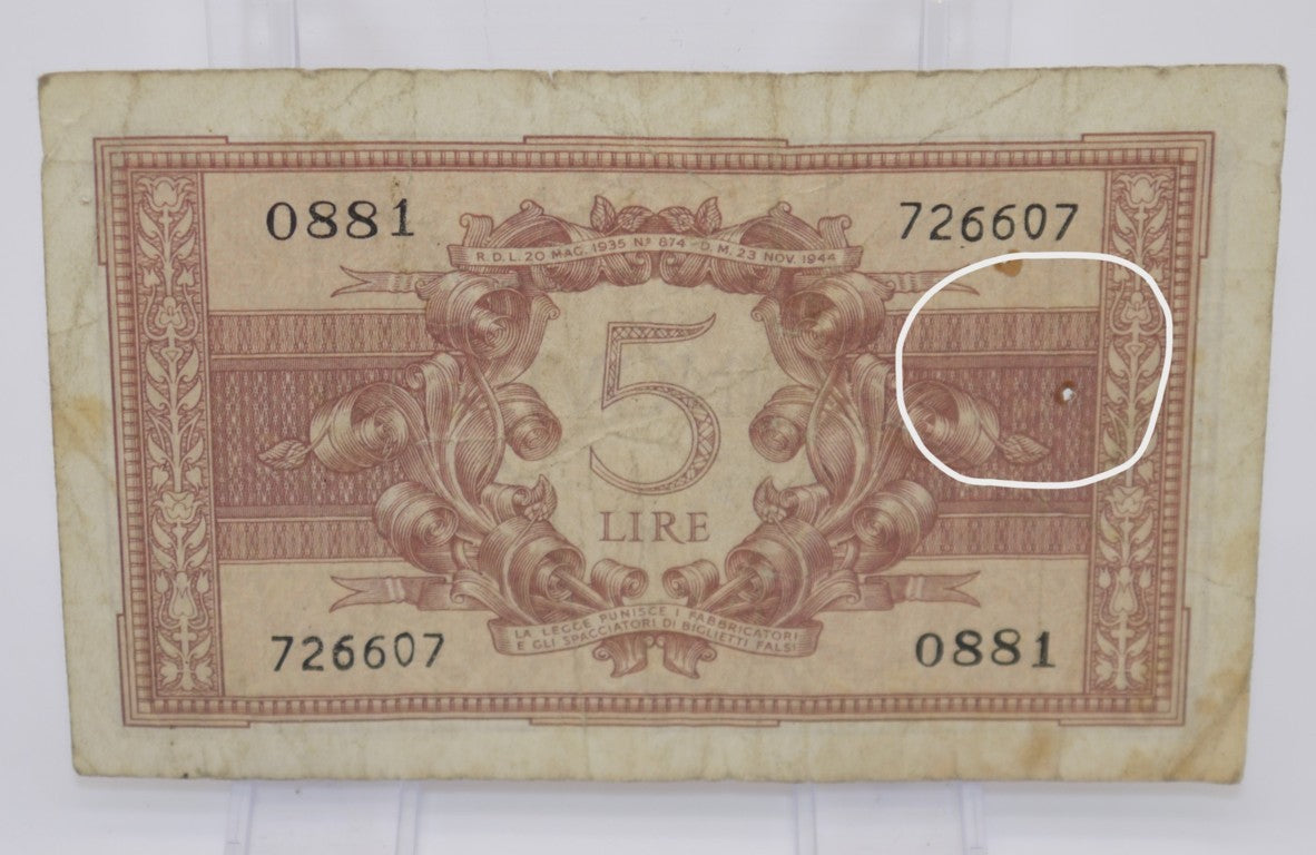 Lotto n°1- 4 Banconote della Repubblica Italiana- Epoca: 1944-1951