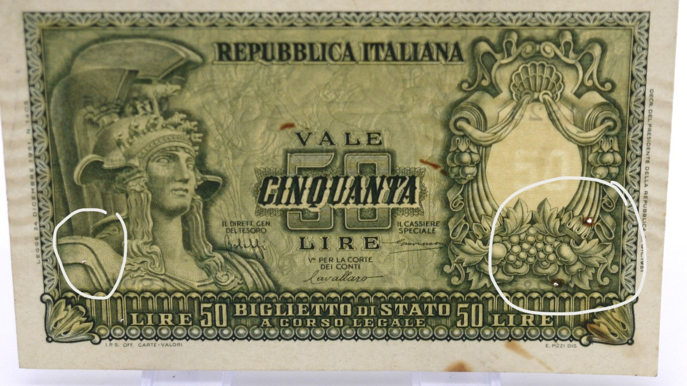 Lotto n°1- 4 Banconote della Repubblica Italiana- Epoca: 1944-1951