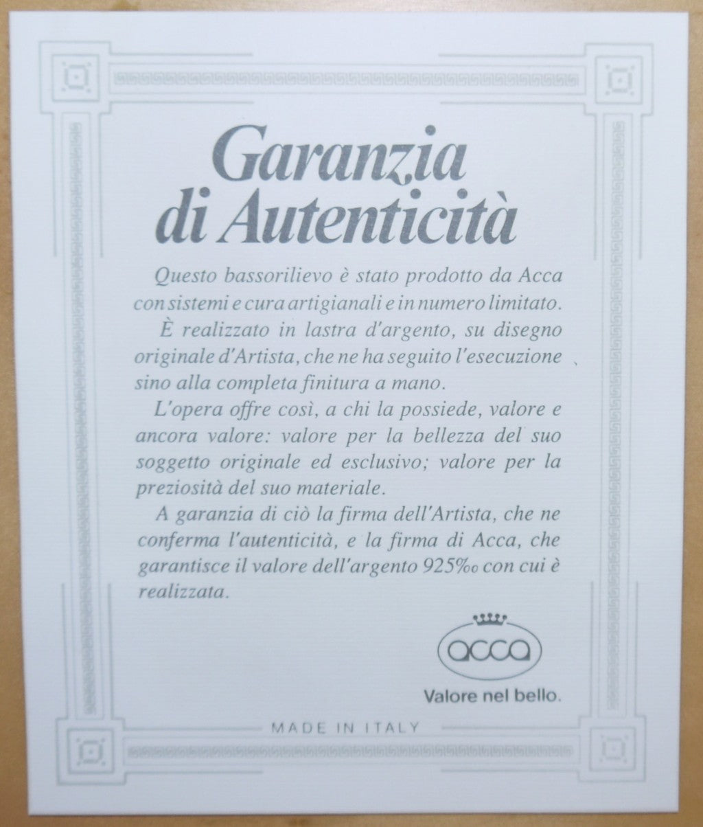 Paysage sur plaque d'argent de Castellani pour Acca-Epoca : 1999/2000