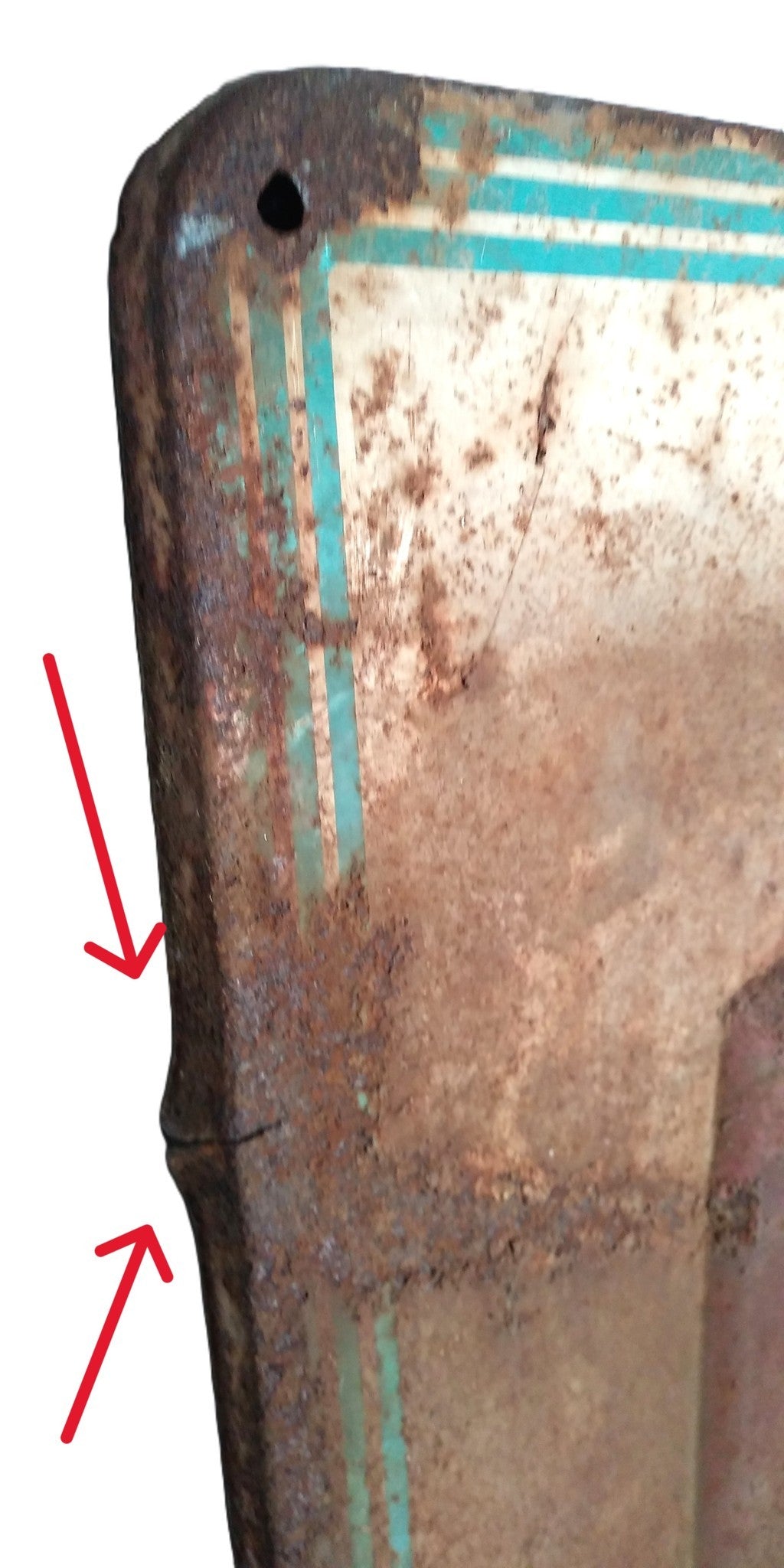 "Bevete Coca Cola"- Insegna pubblicitaria metallica Originale-Epoca: anni 50