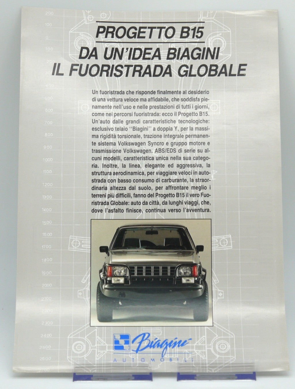 Flyer  Biagini Passo - Il Fuoristrada Globale vista frontale