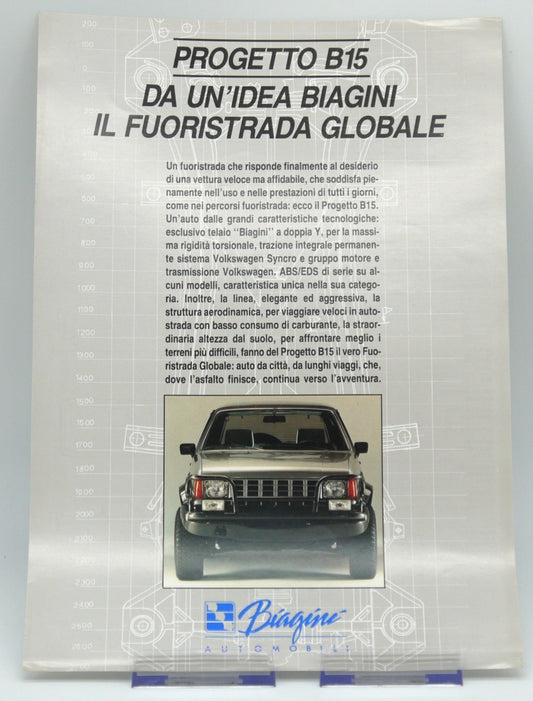 Flyer  Biagini Passo - Il Fuoristrada Globale vista frontale