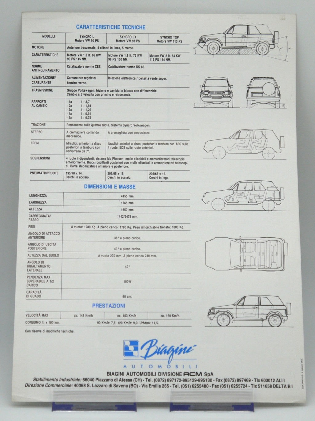 Flyer  Biagini Passo - Il Fuoristrada Globale vista retro