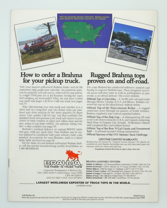 Brahma - The Finest in Truck Tops copertina retro