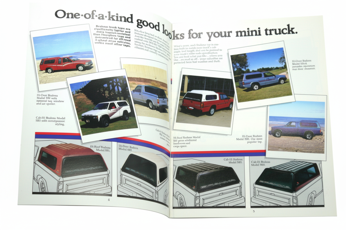 Brahma - The Finest in Truck Tops dettaglio interno brochure tipologie hard top
