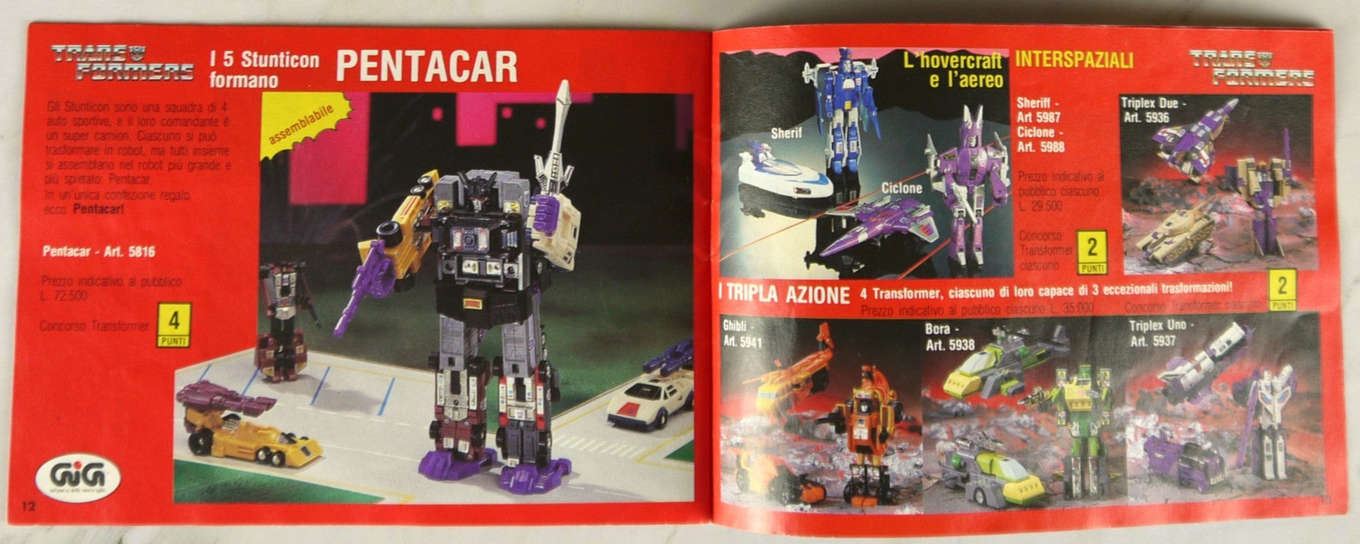 Brochure Transformers Giochiamo a Trasformer  1985 dettaglio pagine interne