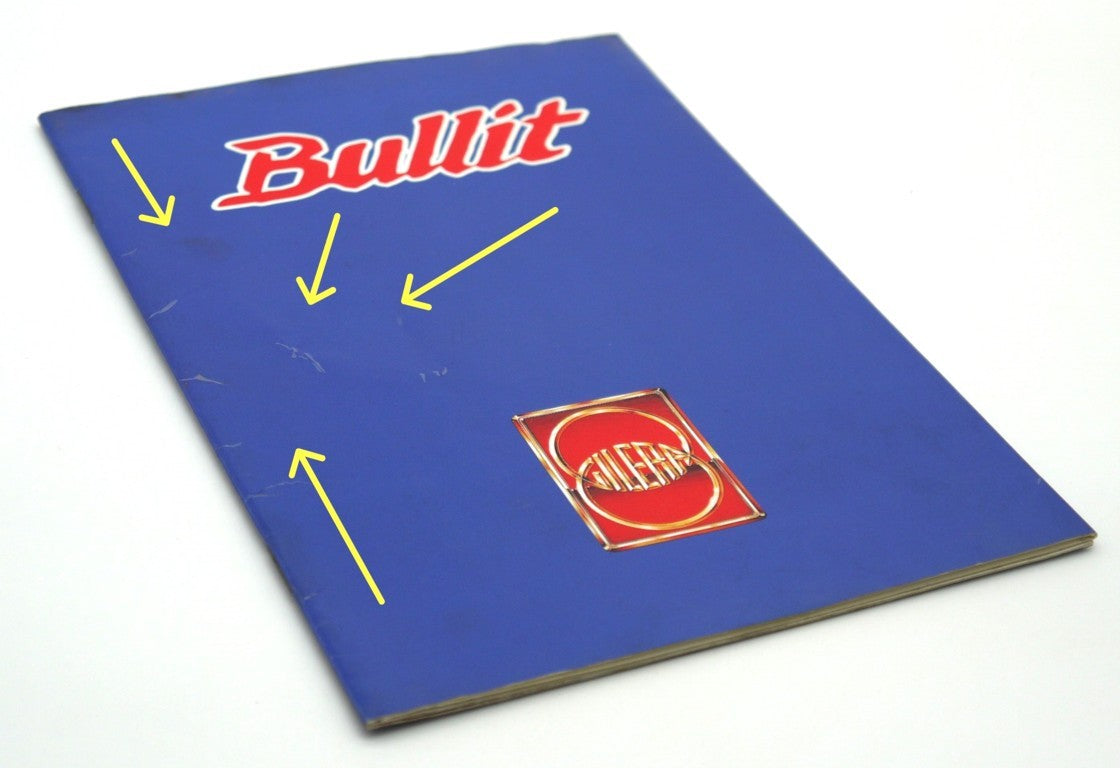 Gilera Bullit 50 – Libretto Uso e Manutenzione dettaglio imperfezioni copertina