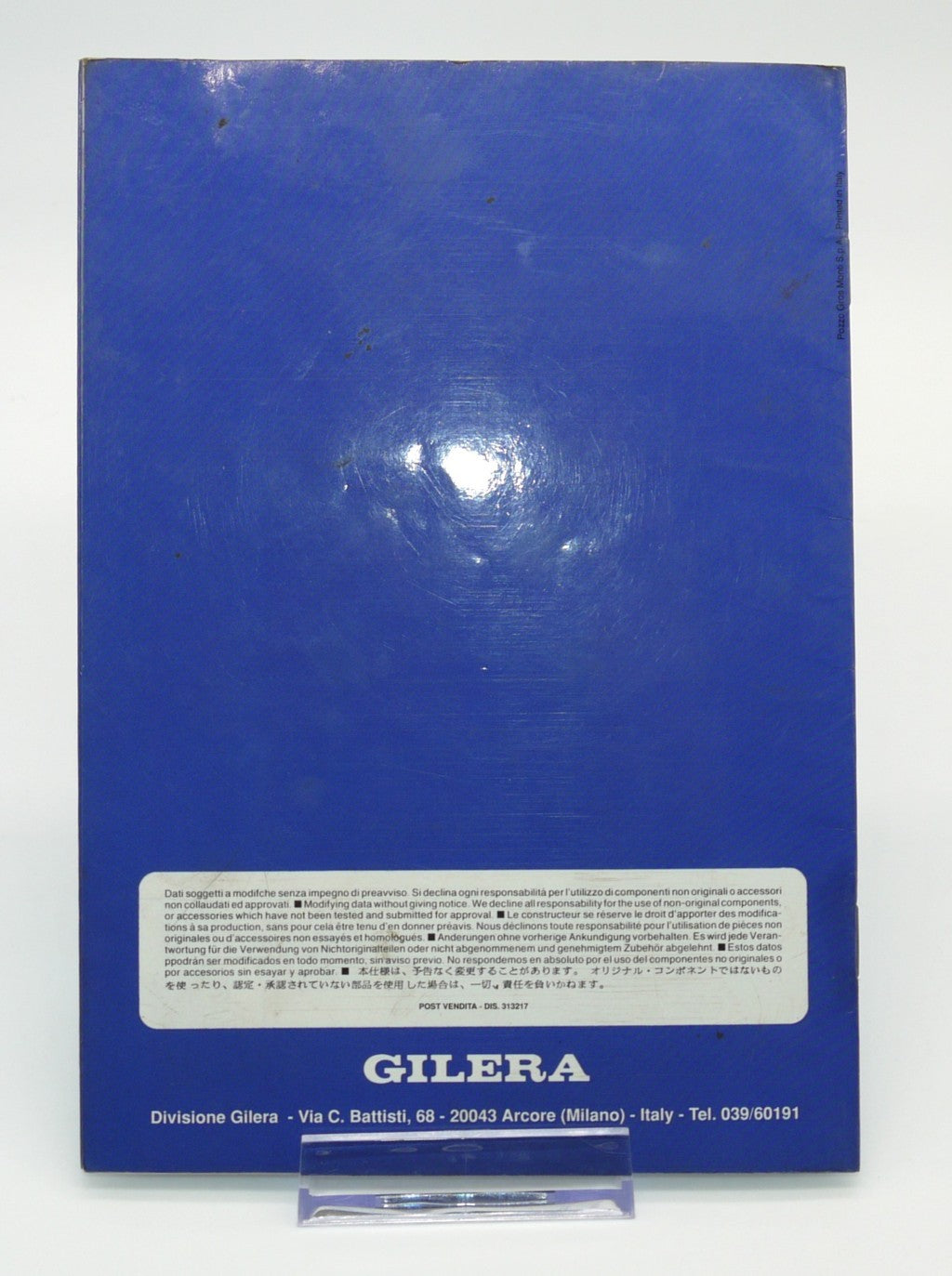 Gilera Bullit 50 – Libretto Uso e Manutenzione dettaglio copertina posteriore