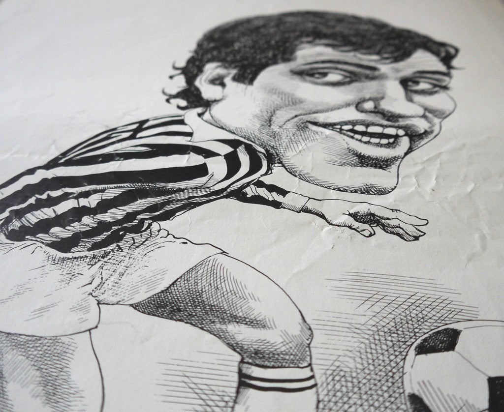 Franco Bruna n°6 caricature la Juventus 74/75 -16ème Scudetto - Époque : 1974/1975