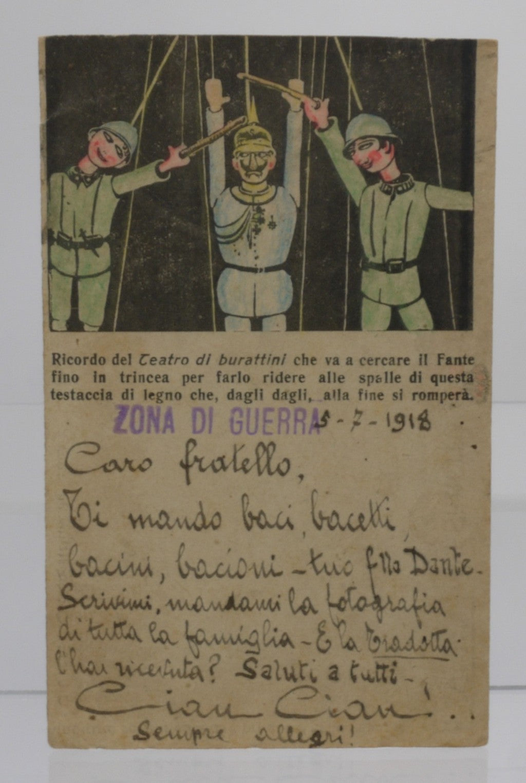 Cartoline Fronte di Guerra-WWI- Originali Viaggiate-Epoca:1918-1919