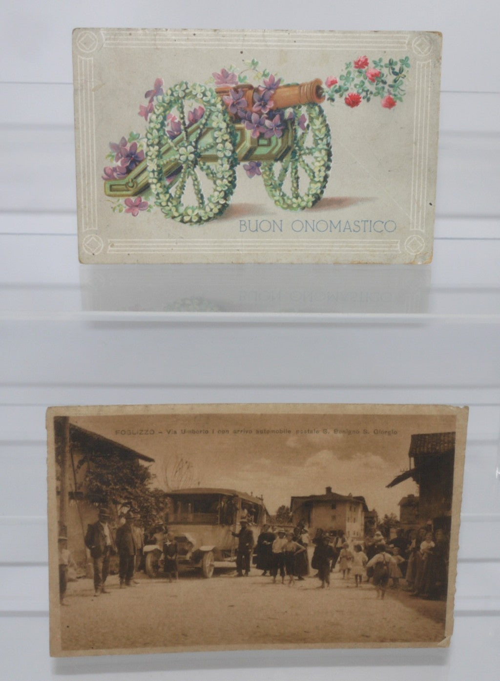 Lot de cartes postales anciennes - Italie - Voyage - Timbrées - 5 pièces - Période : 1910-1929