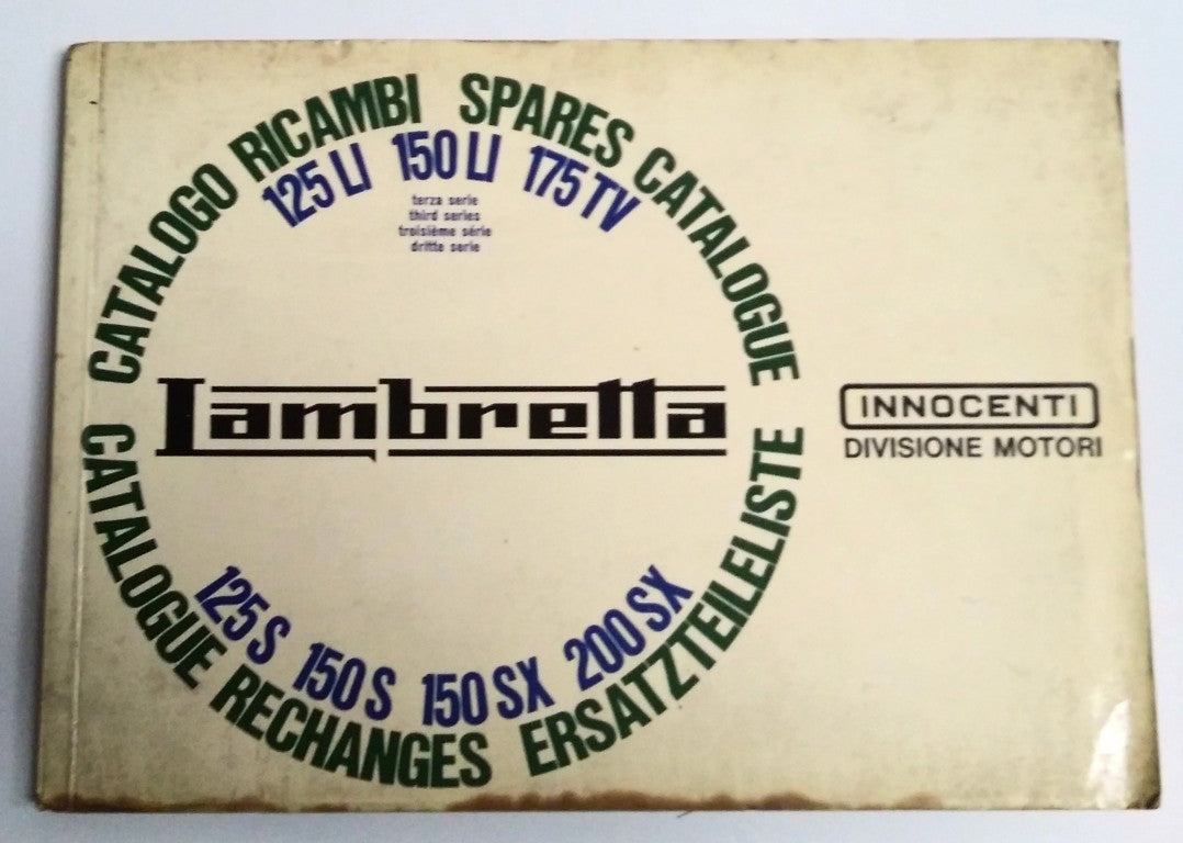 Catalogue de pièces détachées Innocenti Lambretta 125Li-150Li-175Tv - Période : 1967