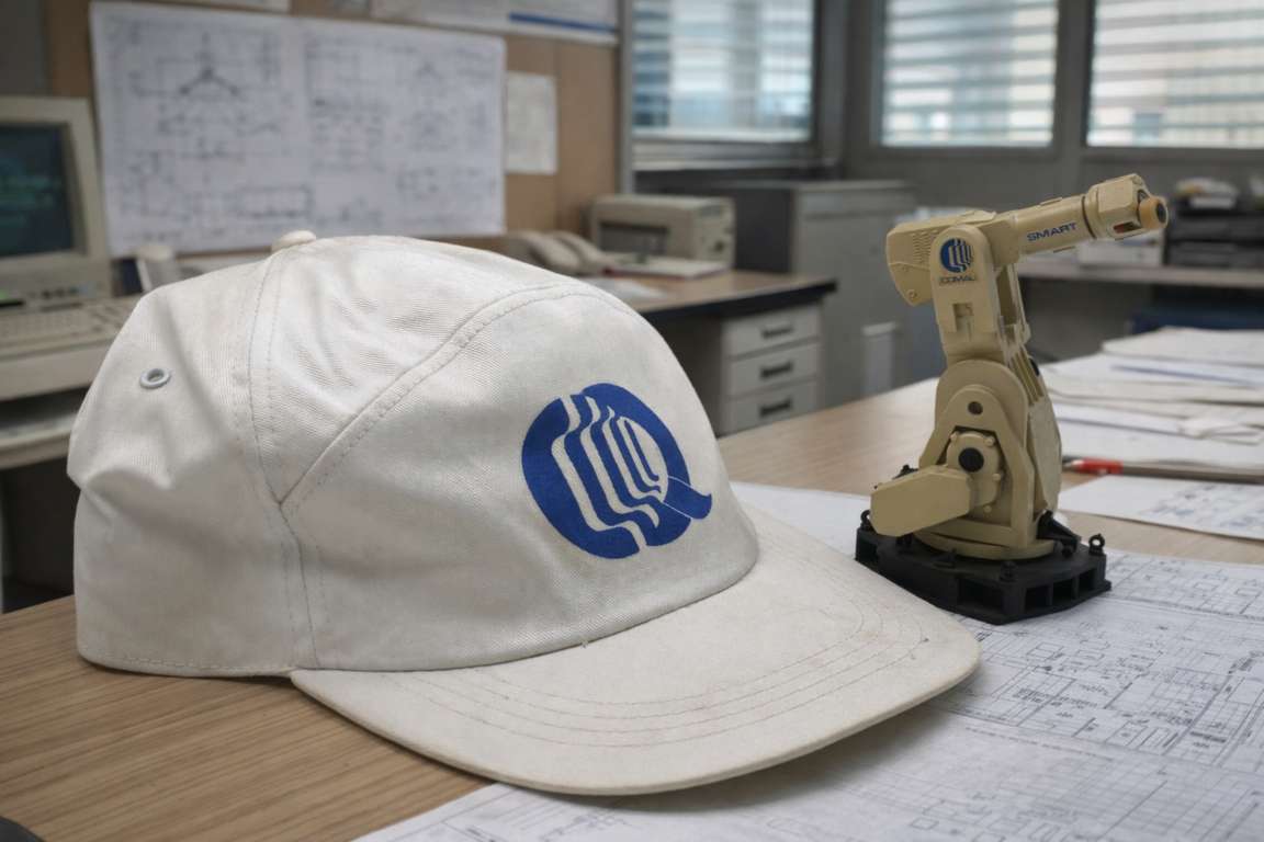 COMAU Industrial Set – Cappellino + Robot scala 1:20 vista insieme