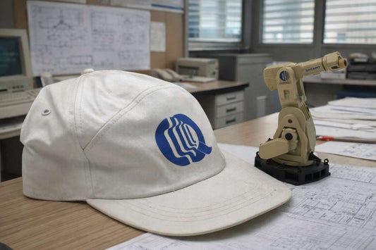 COMAU Industrial Set – Cappellino + Robot scala 1:20 vista insieme