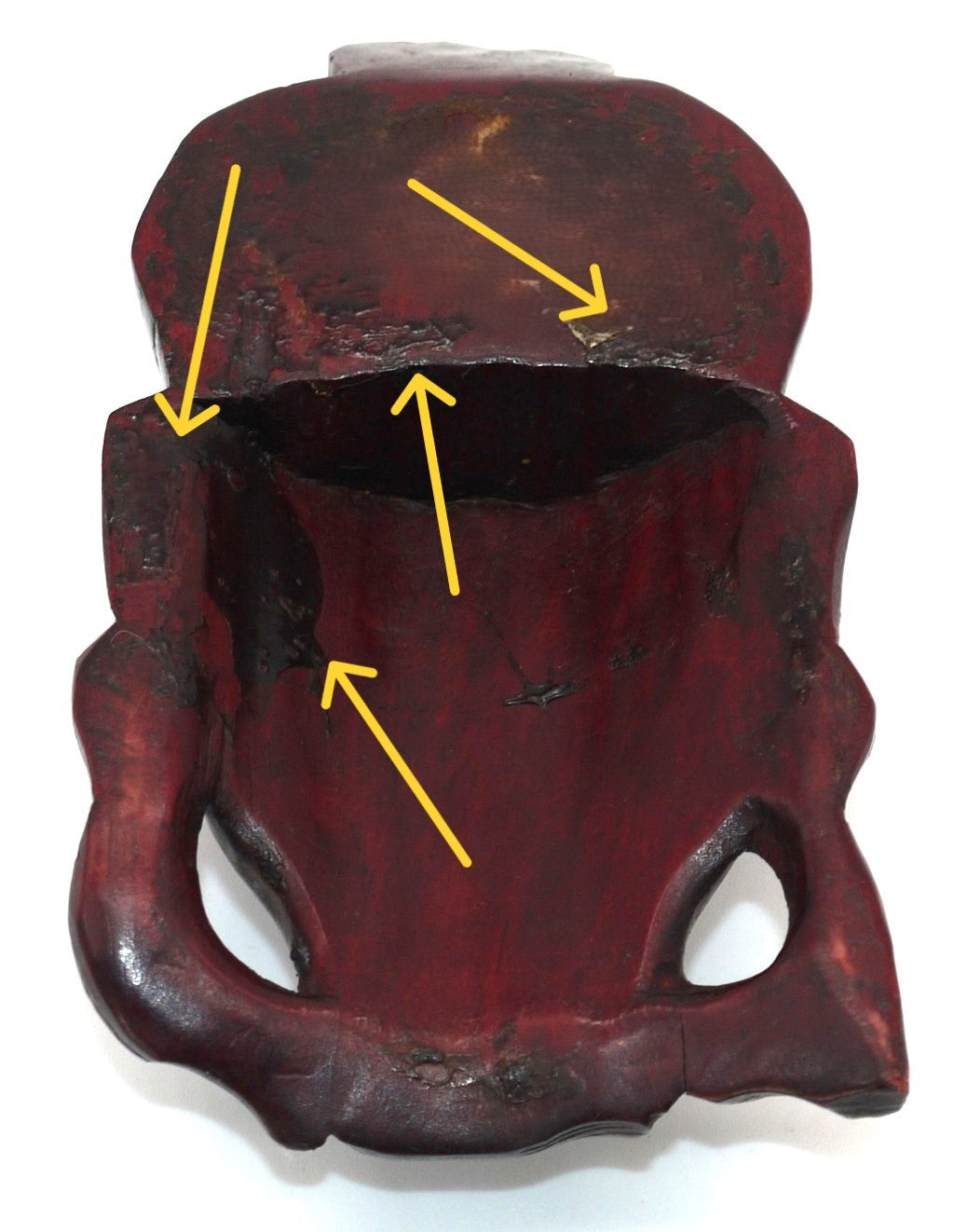 Maschere Cinesi realizzate a mano in legno di Palissandro-Epoca:1973