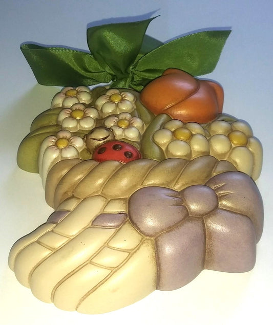 THUN Cornucopia con Tulipano, Margherite e Coccinella vista parte bassa