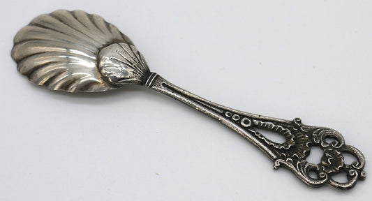 Cuillère à café en forme de coquillage - Argent - Angleterre - Époque : 1880/1900