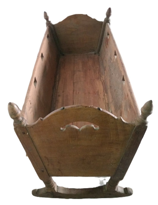 Berceau en bois fabriqué à la main, époque : 1920