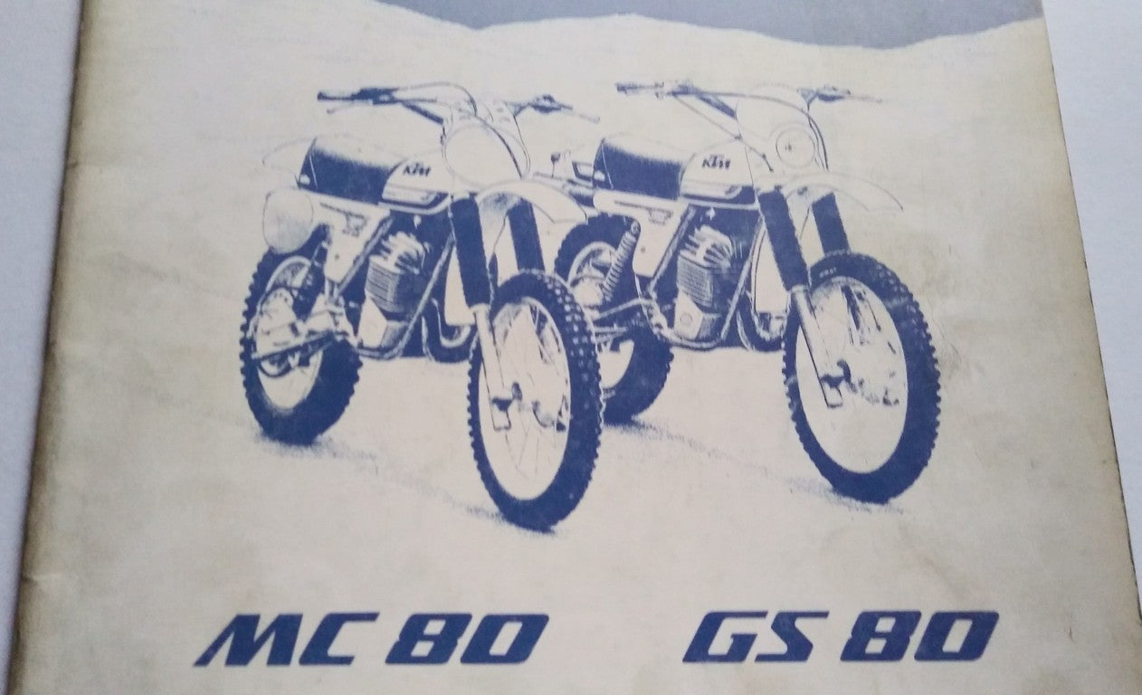 Catalogue de pièces détachées d'origine KTM MC80-GS80 - Période : 1979