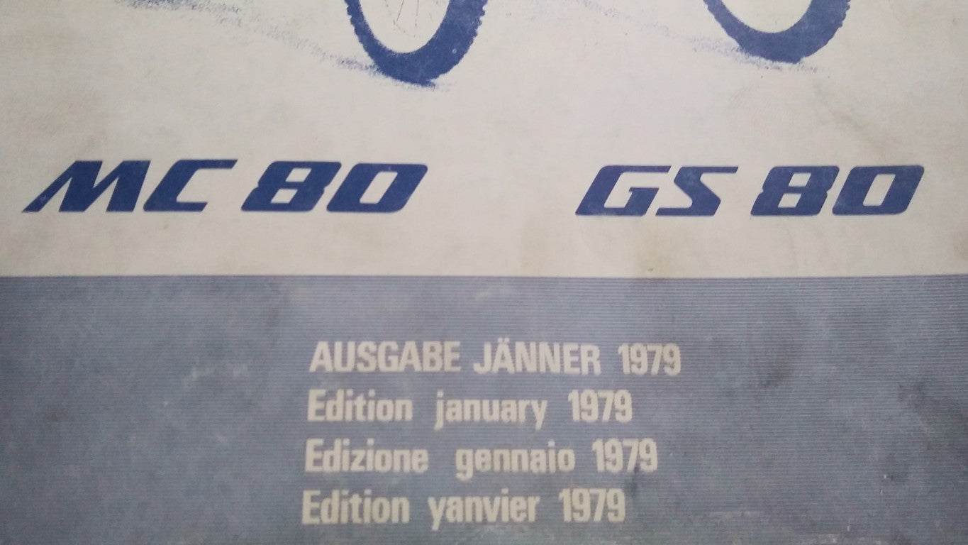 Catalogue de pièces détachées d'origine KTM MC80-GS80 - Période : 1979