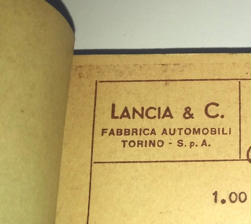 Dispensa di Elettrotecnica "Lancia e C. Fabbrica Automobili Torino SpA"-Epoca: 1963-1968